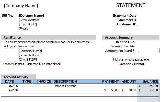 Billing Statement