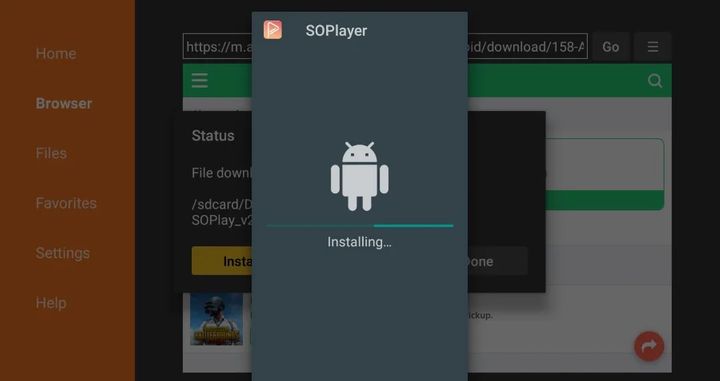 Installing SOPlayer app